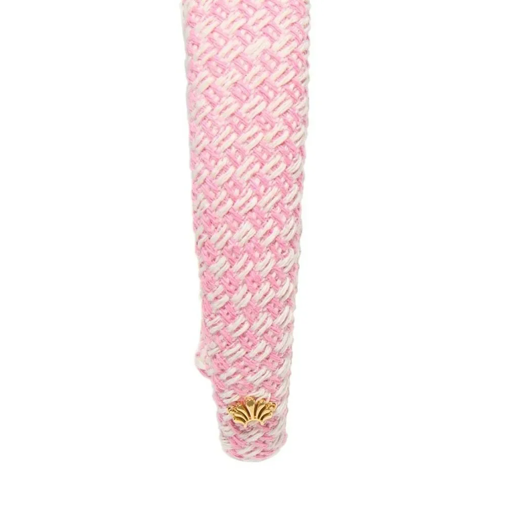 Lele Sadoughi Alice Tweed 2” Classic Slim Padded Headband Ballet Slipper Pink OS